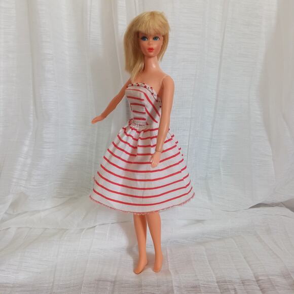 Mark Esposito-Lear (@markofashion) · New York, NY  Vintage Barbie Sun Dress Premier Bild Lilli Rose Trim Red White Striped NO DOLL